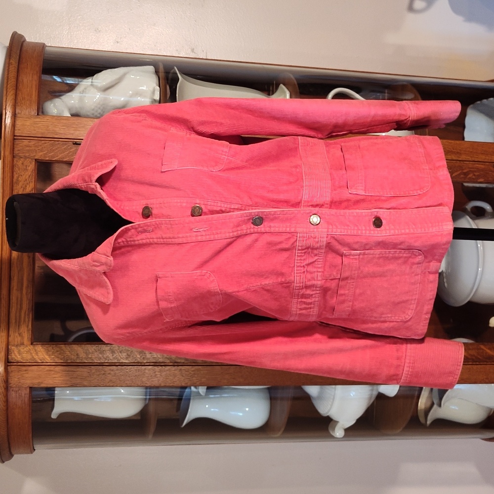 Jones Sport Salmon Pink Corduroy Jacket Excellent Like New Condition Large